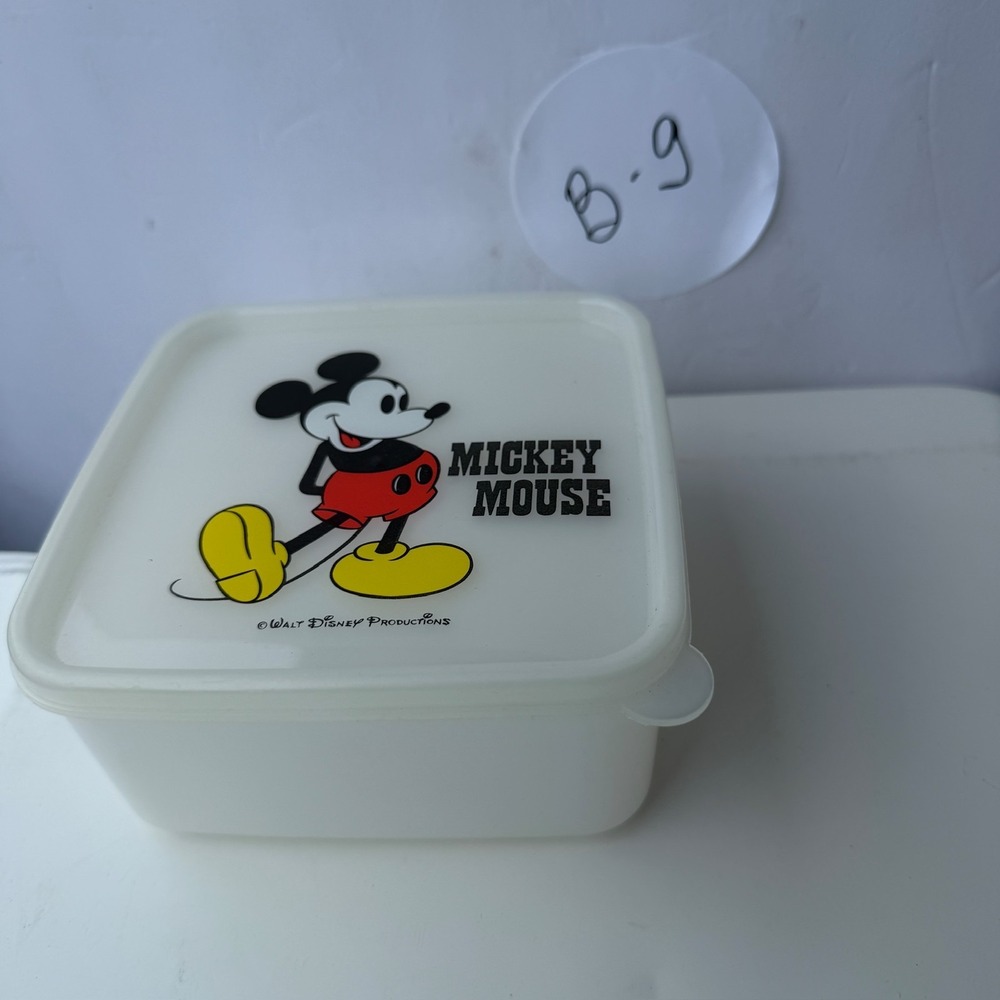 Vintage Lustroware Mickey Mouse Food Storage Container Walt Disney Productions‎